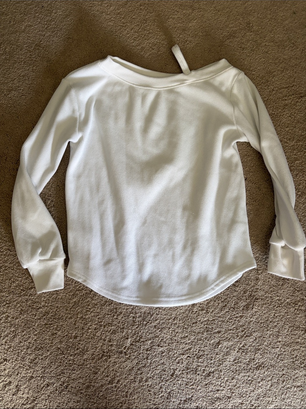 abercrombie kids White Waffle Thermal Long-Sleeve Tee